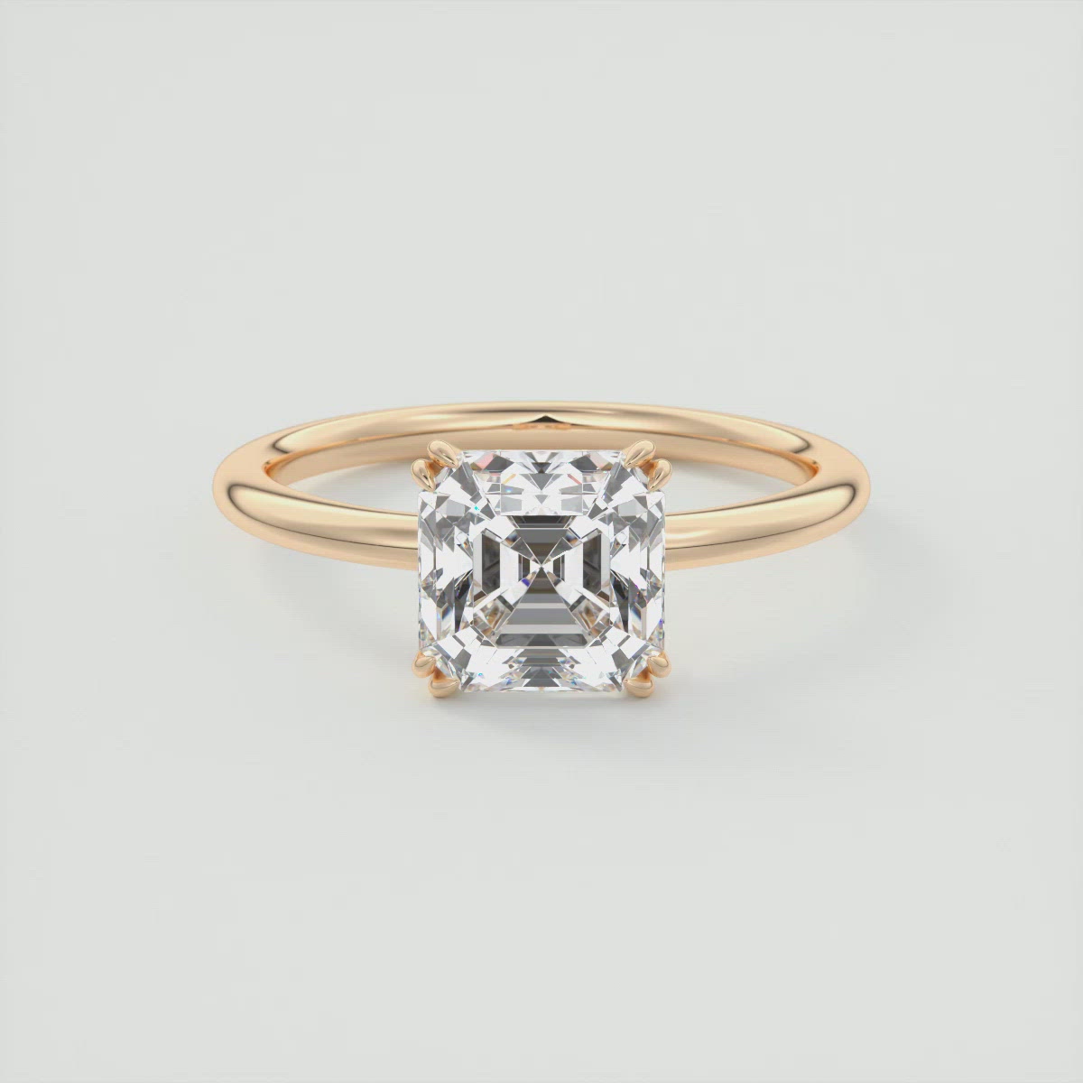 The Double Scoop Solitaire Engagement Ring by Frank Darling