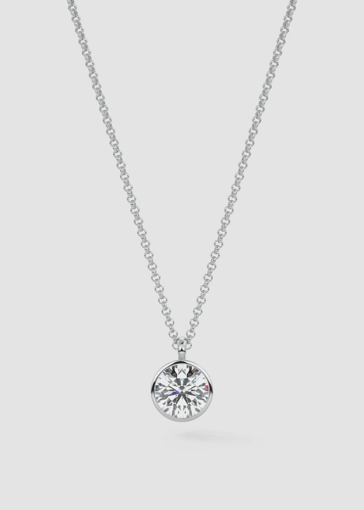 Prong Set Pendant Necklace by Frank Darling