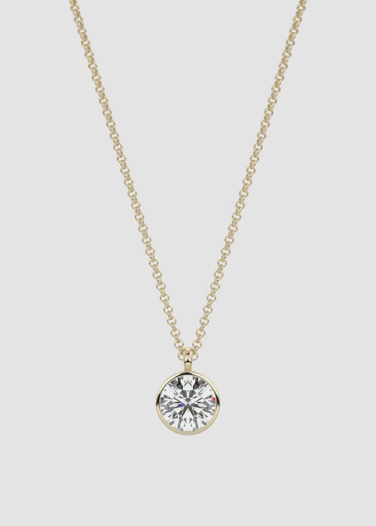 Bezel Set Pendant Necklace by Frank Darling
