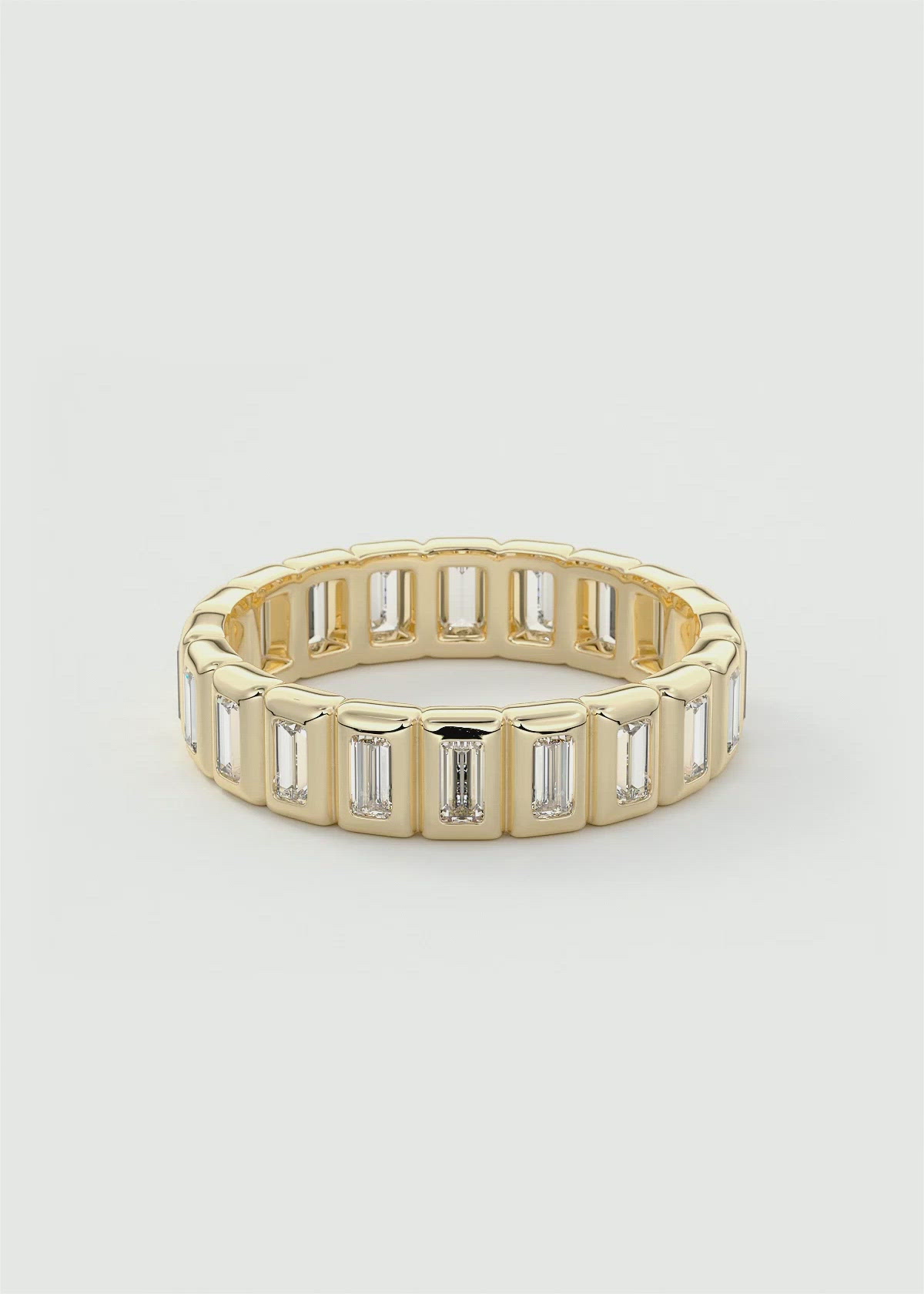 The Baguettes Bezel Eternity Band by Frank Darling