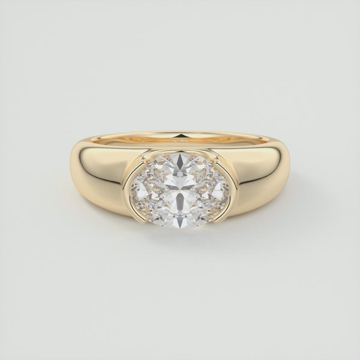 超激安 Half Chunky Bezel Darling Frank by Solitaire Oval アクセサリー
