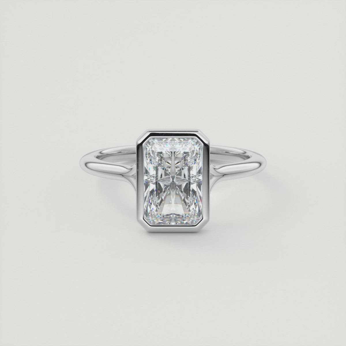 The Radiant Bezel Solitaire Engagement Ring by Frank Darling