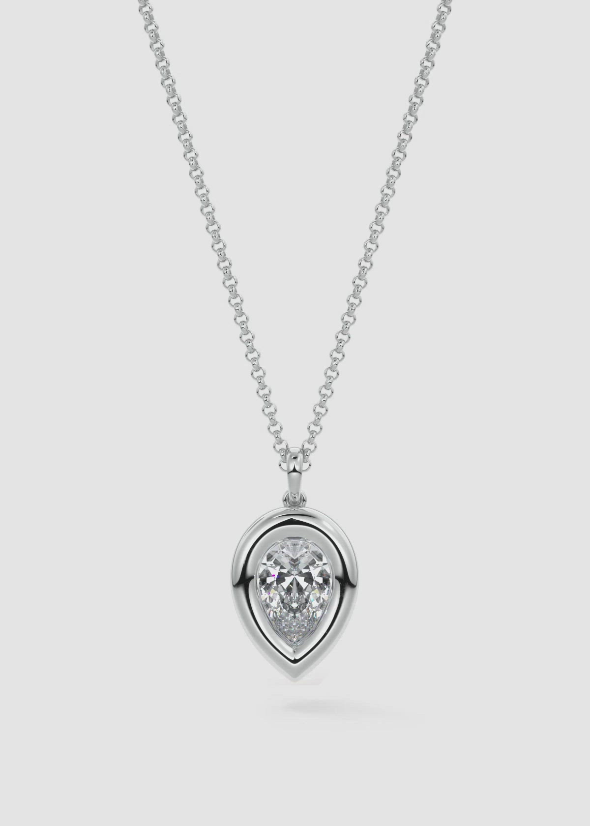 Bezel Set Pendant Necklace by Frank Darling